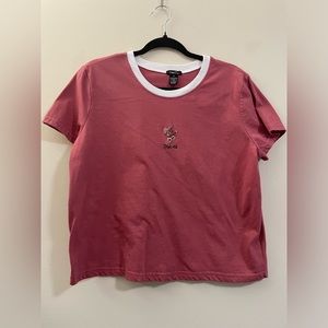 Rue‎ 21 Stay Wild Floral Embroidered T-Shirt - XL